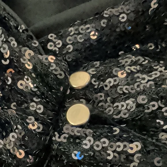 The Limited 2X Sequin Halter Top Black Gold Ombre Party Holiday Club Plus Classy - Picture 6 of 6